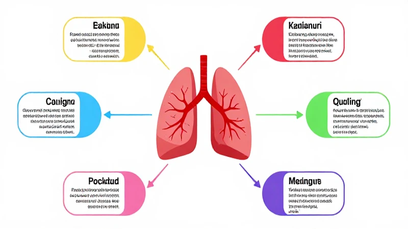 Mapa mental colorido con pulmones iluminados