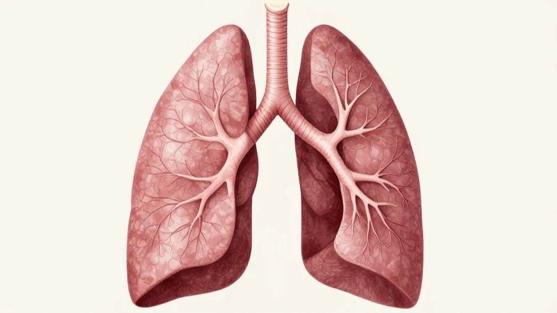 Pulmones humanos ilustrados con luz suave