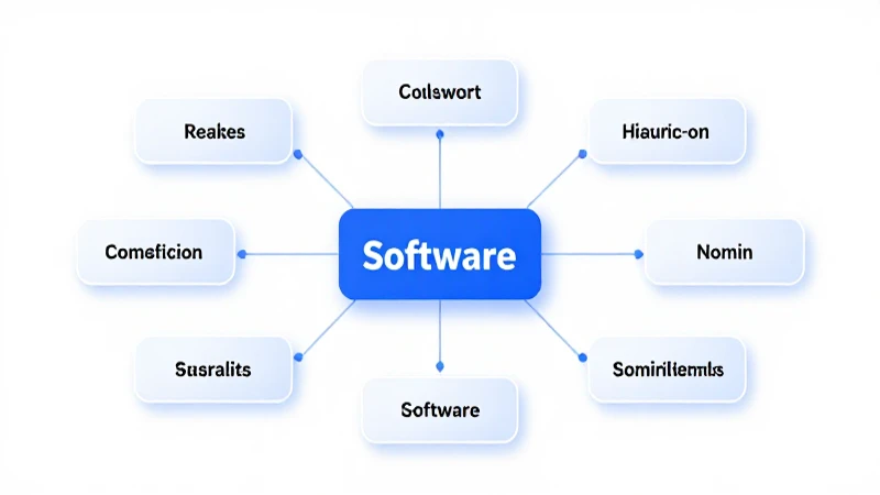 Diagrama mental de software, estilo limpio