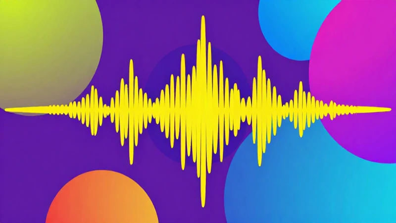 Ondas sonoras vibrantes en arte pop abstracto