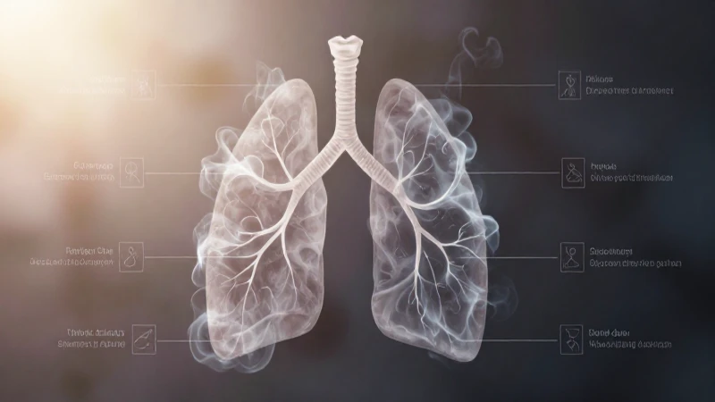Cómo crear un mapa conceptual efectivo sobre el tabaquismo 3 Pulmones ahumados, mente ilustrada, luz suave