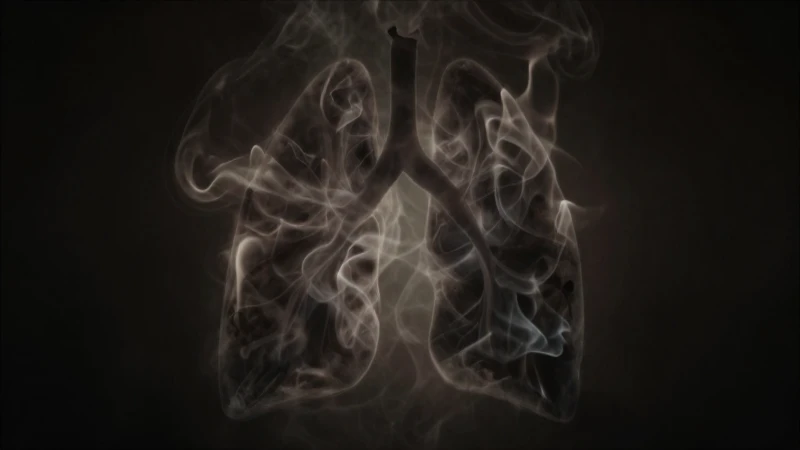 Cómo crear un mapa conceptual efectivo sobre el tabaquismo 6 Silueta pulmonar con humo en claroscuro dramático