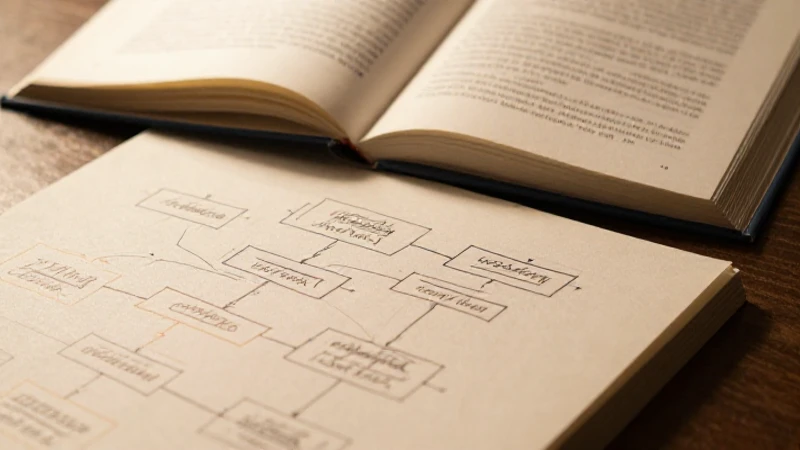 Libro abierto con diagramas a la luz cálida