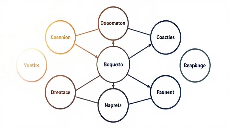 Diagrama luminoso con círculos interconectados