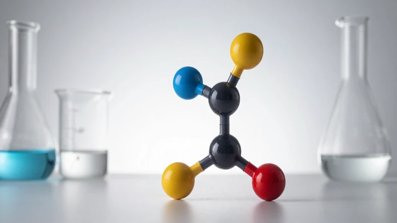 Estructura molecular colorida en laboratorio, suavemente iluminada
