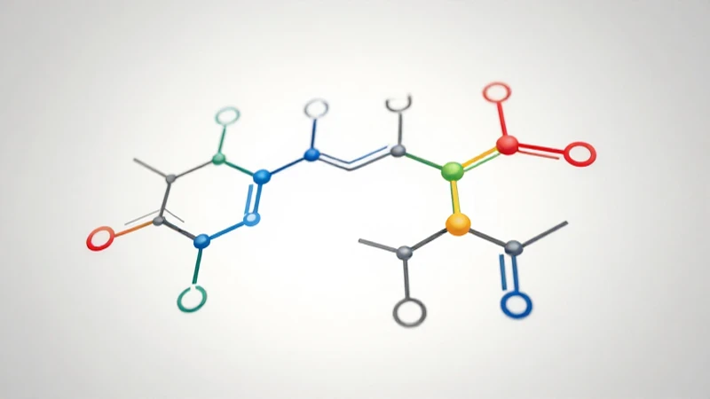 Estructura química conectada, con luz suave