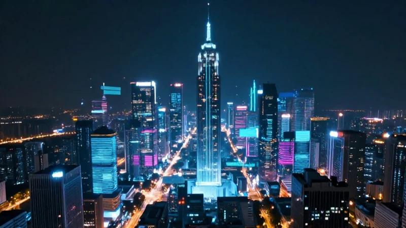 Ciudad futurista vibrante con hologramas y neón