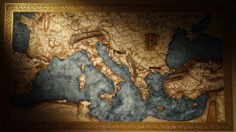 Un mapa bizantino antiguo revela estructura clave