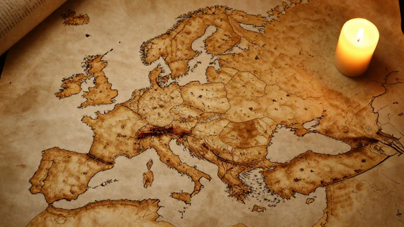 Qué incluir en un mapa conceptual del Imperio Carolingio 8 Mapa carolingio iluminado por cálida luz
