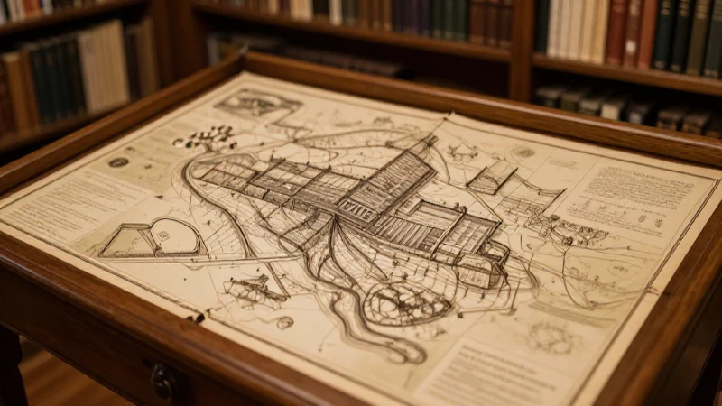 Biblioteca antigua con iluminación cálida y suave