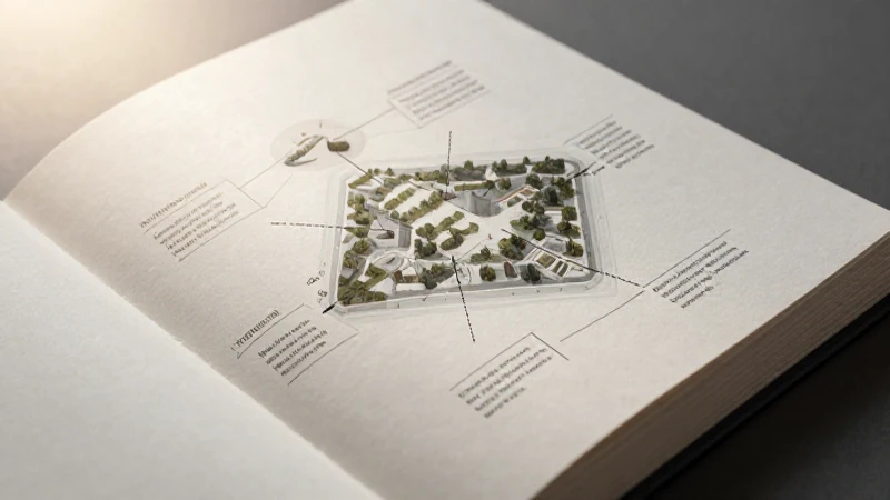 Visualización conceptual aérea con luz suave