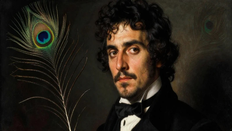 Qué claves del modernismo literario presenta Rubén Darío 4 Retrato Art Nouveau con plumas de pavo real