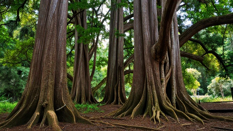 Mapa conceptual sobre el origen y evolución de la vida 5 Bosques ancestrales con luz cinematográfica y vida