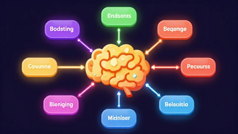 Mapa mental vibrante e iluminado