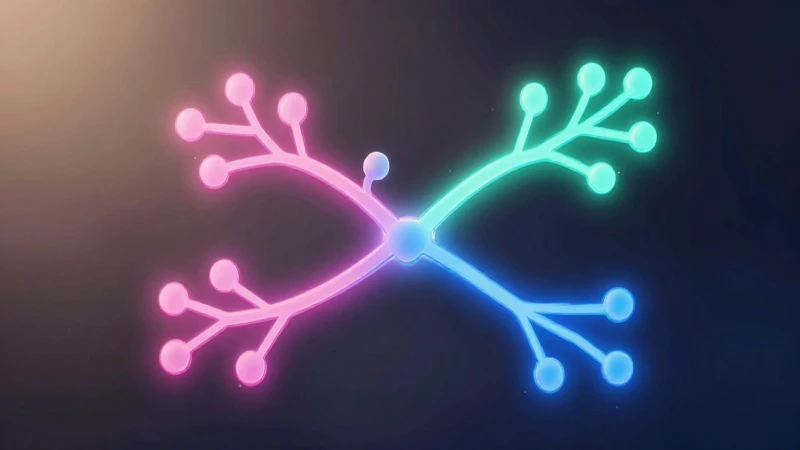 Mapa mental brillante con luces neón