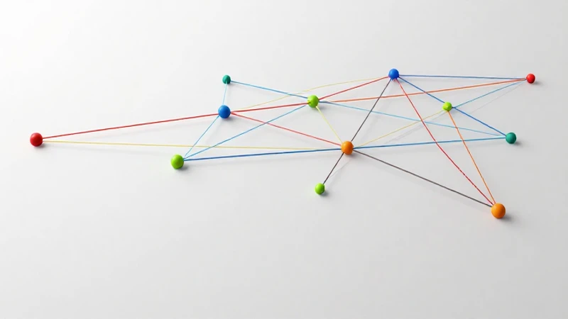Diagrama luminoso de nodos interconectados