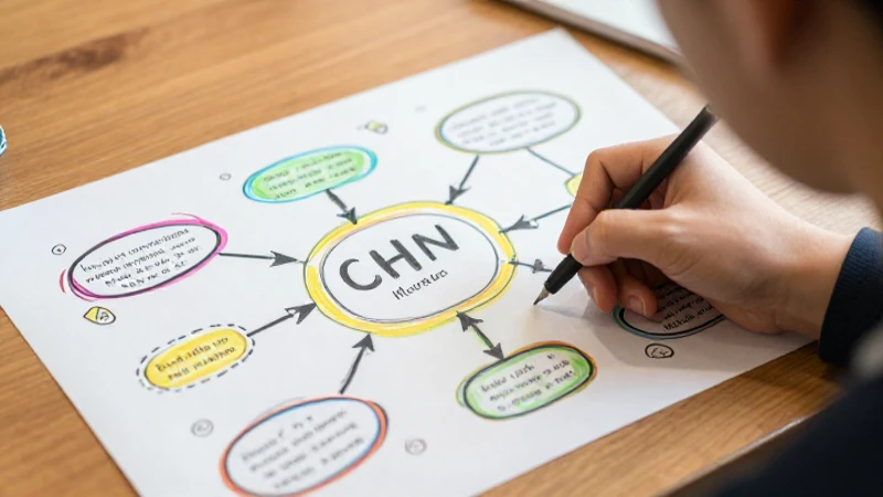 Estudiante estudia con mapa mental colorido