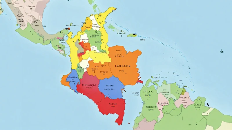 Mapa conceptual de Colombia y sus regiones: guía completa 9 Mapa vibrante de Colombia con luz suave