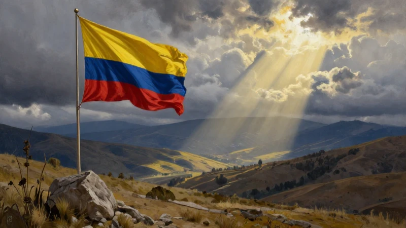 Mapa conceptual de Colombia y sus regiones: guía completa 5 Pintura hiperrealista: Andes, luz dramática, bandera colombiana