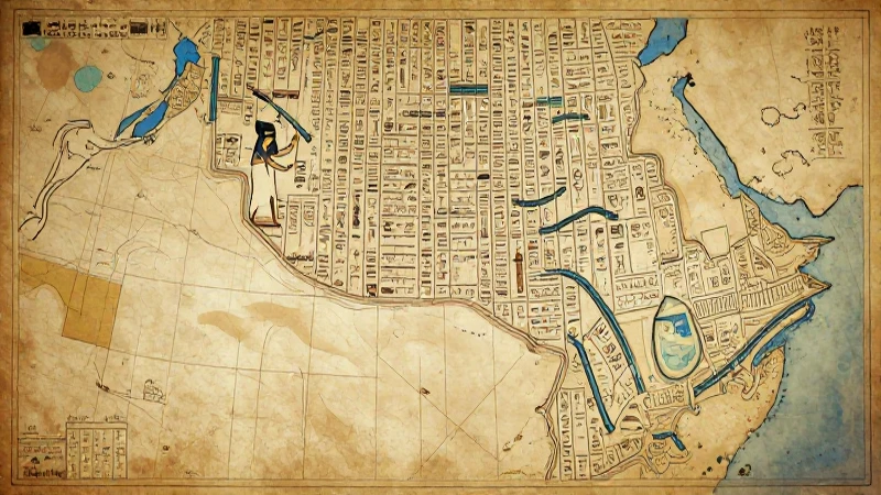 Mapa del Antiguo Egipto: Civilización y Cultura 7 Mapa egipcio antiguo, jeroglíficos e iluminación cálida