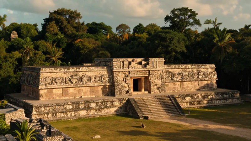 Mapa conceptual sobre zapotecas: cultura, ubicación y dioses 6 Ruinas zapotecas antiguas bajo luz dorada