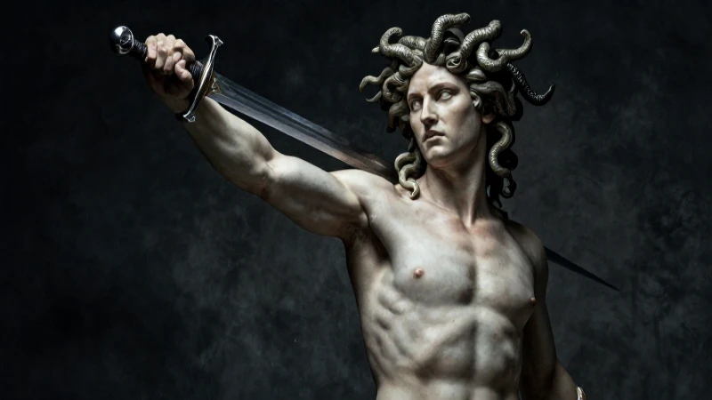 Perseo lucha contra Medusa en cine