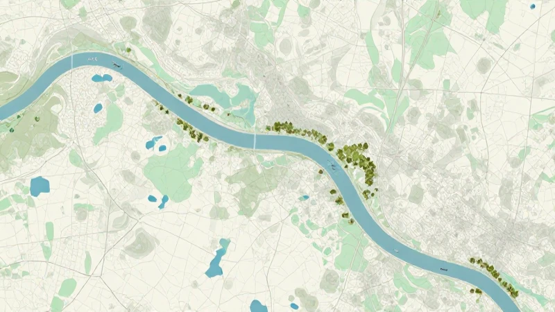 Cuál es la importancia y características de un mapa de ríos 5 Mapa fluvial detallado con vista aérea suave
