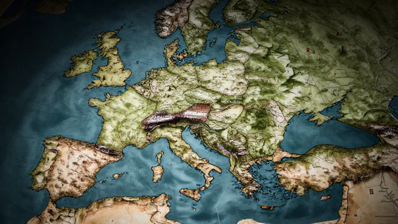 Imperio napoleónico en Europa, vista aérea