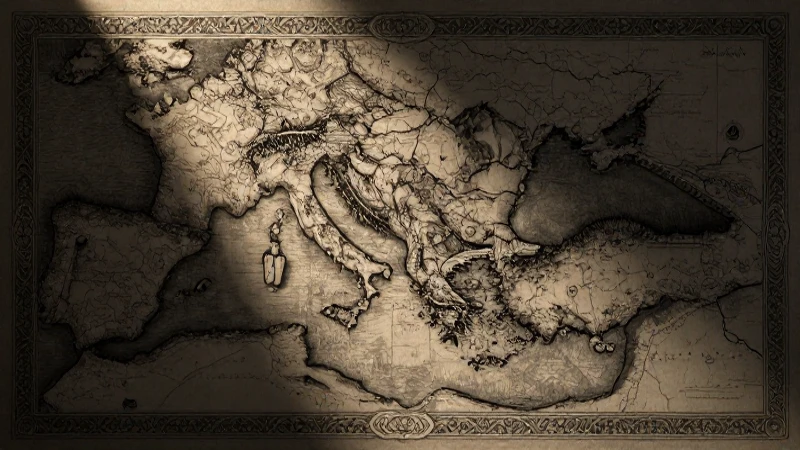 Mapa conceptual sobre el Imperio Otomano 8 Mapa otomano antiguo con estilo grabado