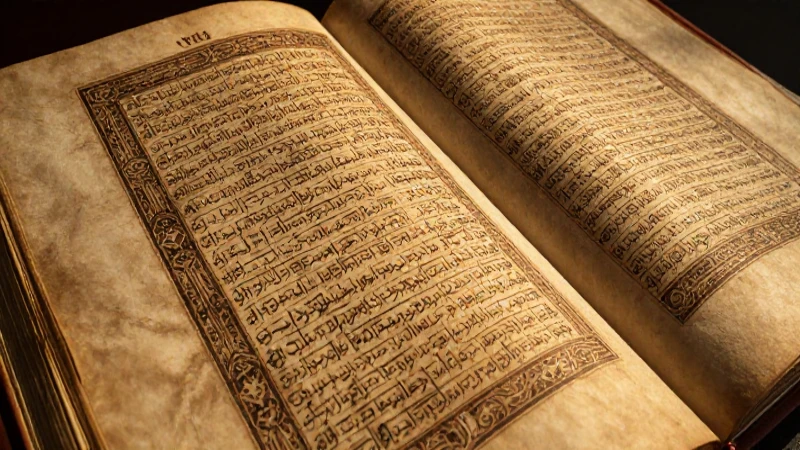 Mapa del Islam: origen y expansión a lo largo de la historia 7 Manuscrito antiguo iluminado al atardecer