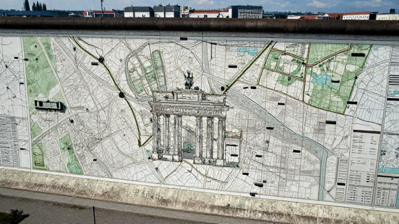 Mapa del Muro de Berlín: Entendiendo su Historia y Geografía 7 Muro de Berlín, ciudad dividida, vista aérea