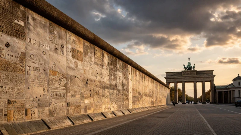 Mapa del Muro de Berlín: Entendiendo su Historia y Geografía 5 Muro de Berlín al atardecer histórico