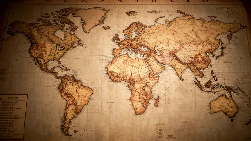 Mapa antiguo, banderas coloniales y luz dramática