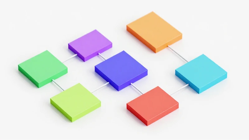 Cómo crear un mapa jerárquico de forma efectiva y paso a paso 3 Diagrama isométrico moderno con diseño limpio
