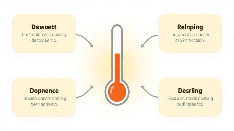 Mapa mental sobre calor y temperatura, qué conceptos incluye 3 Ilustración vectorial isométrica, limpia y cálida