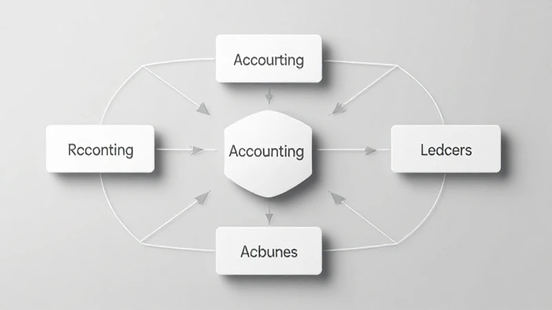 Diagrama contable minimalista con luz suave