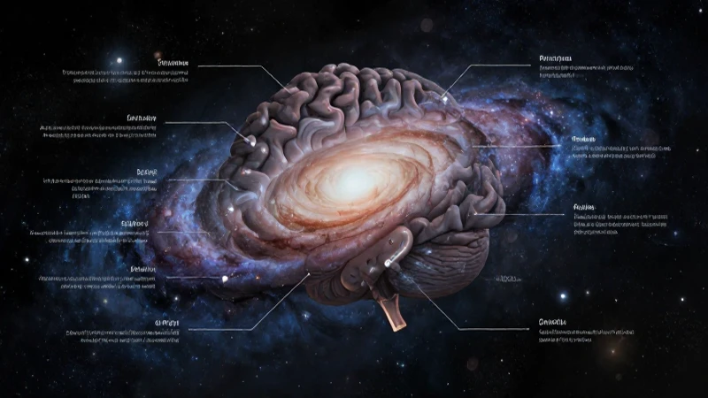 Cerebro galáctico iluminado cinematográfica e intensamente