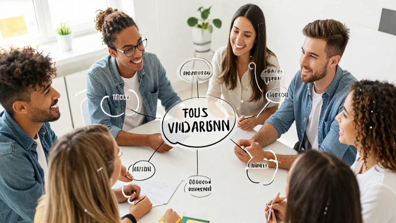 Mapa mental de hábitos saludables: guía para una vida sana 8 Amigos diversos conectados bajo luz natural