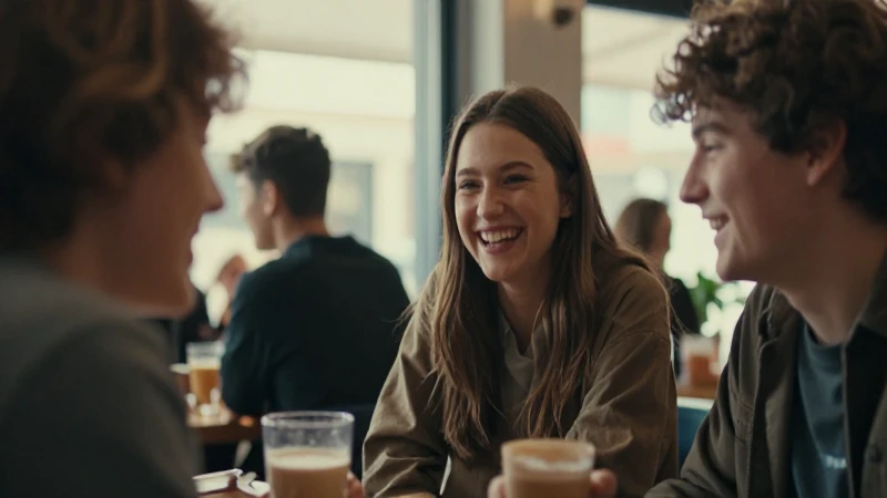 Cuáles son las conexiones clave en la amistad adolescente 4 Adolescentes ríen en un café cálido