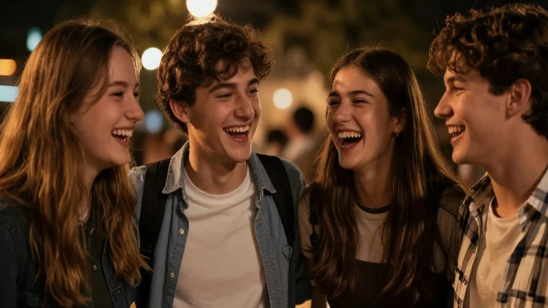 Cuáles son las conexiones clave en la amistad adolescente 8 Adolescentes ríen con iluminación cálida y suave