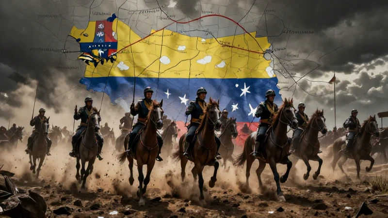 Mapa mental de la batalla de Carabobo: Claves y Contexto 7 Carga de caballería venezolana, dramática iluminación cinematográfica