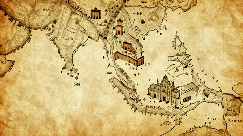 Mapa antiguo de San Pablo, luz dorada