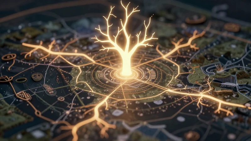 Mapa espiritual etéreo con luz suave