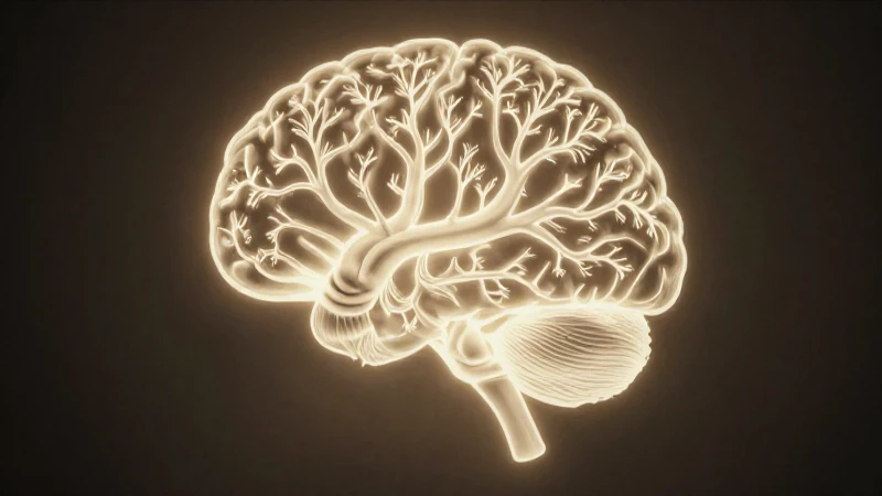 Silueta cerebral brillante bajo raíces etéreas