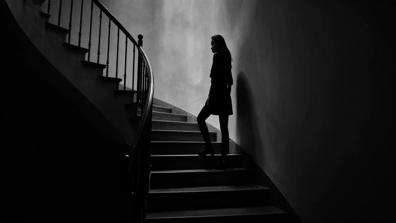 Cuáles son las causas de la desigualdad social 5 Silueta femenina en escalera con claroscuro