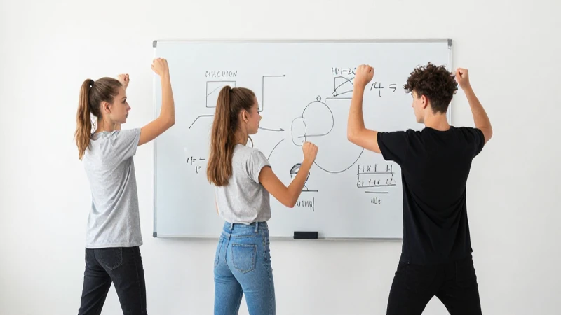 Mapa mental sobre educación física en secundaria 5 Adolescentes ejercitan con energía y luz brillante