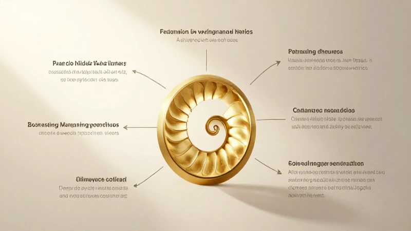 Diagrama mental con luz suave y espiral áurea