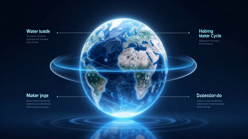 Mapa conceptual del agua y su cuidado en la hidrosfera 9 Ciclo del agua global con iluminación etérea