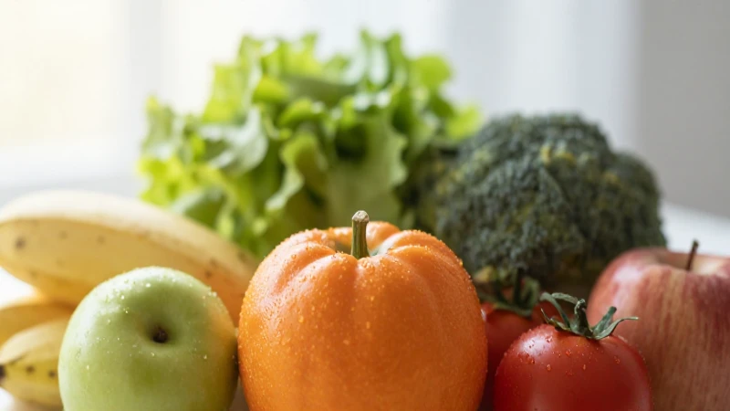 Dientes sanos con frutas y luz suave