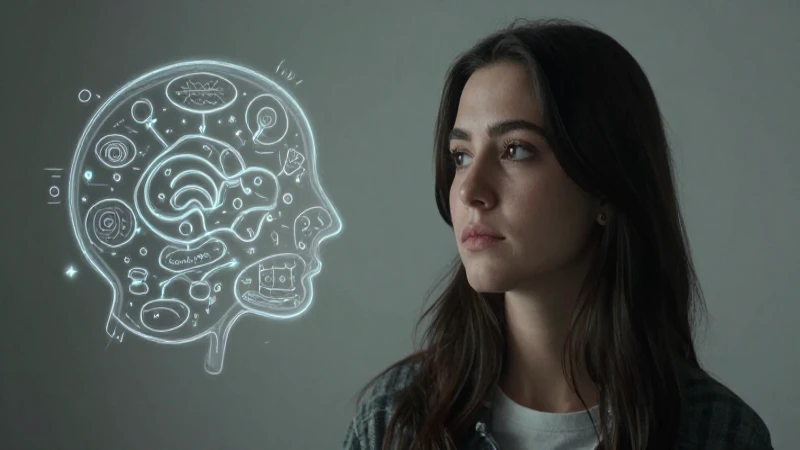 Joven contempla ideas con iluminación suave